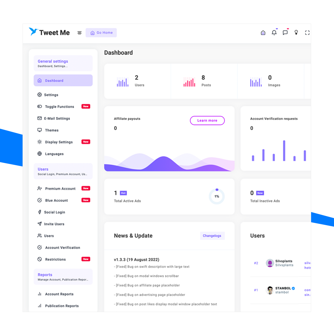 Twitter Clone White Label Social Network — Product image