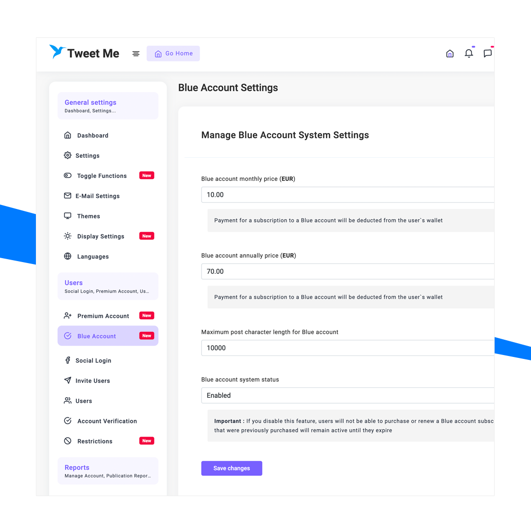 Twitter Clone White Label Social Network — Product image